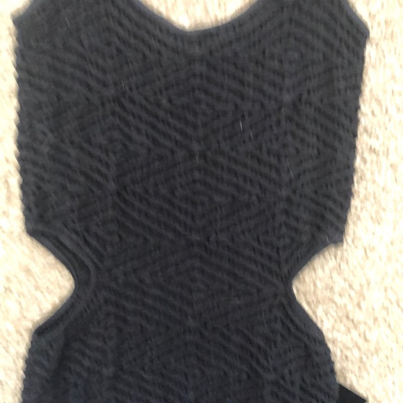 BeBe bodycon black dress w side cut out Sz S - Picture 4 of 4